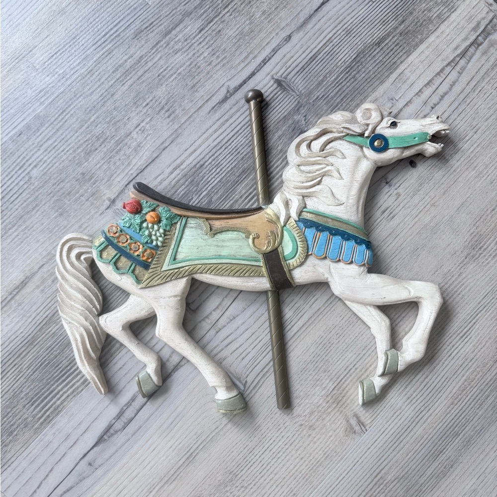 Vintage whimsical Carousel Horse Wall Decor